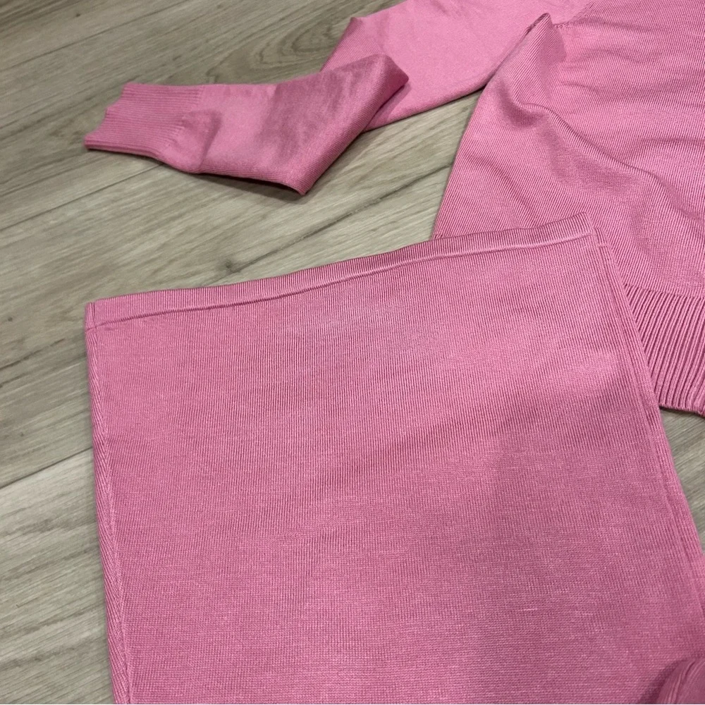 Juicy Couture Pink Knitted Tracksuit Set with Rhinestone Detail